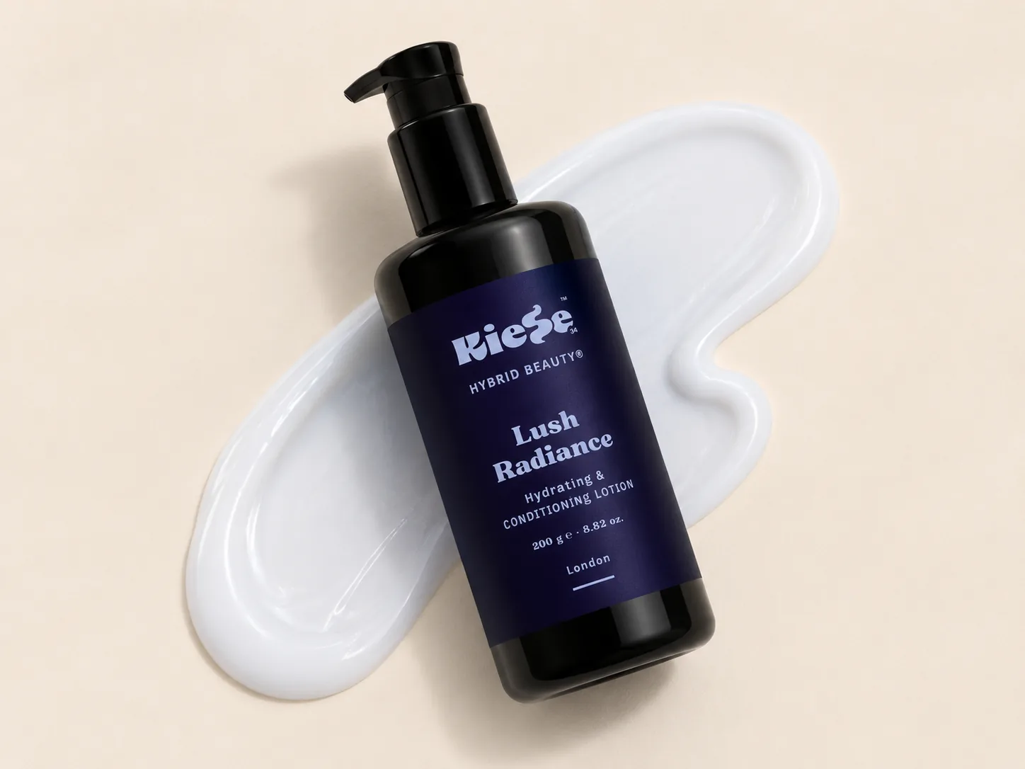 Lush Radiance Lotion — bottle with sage green label