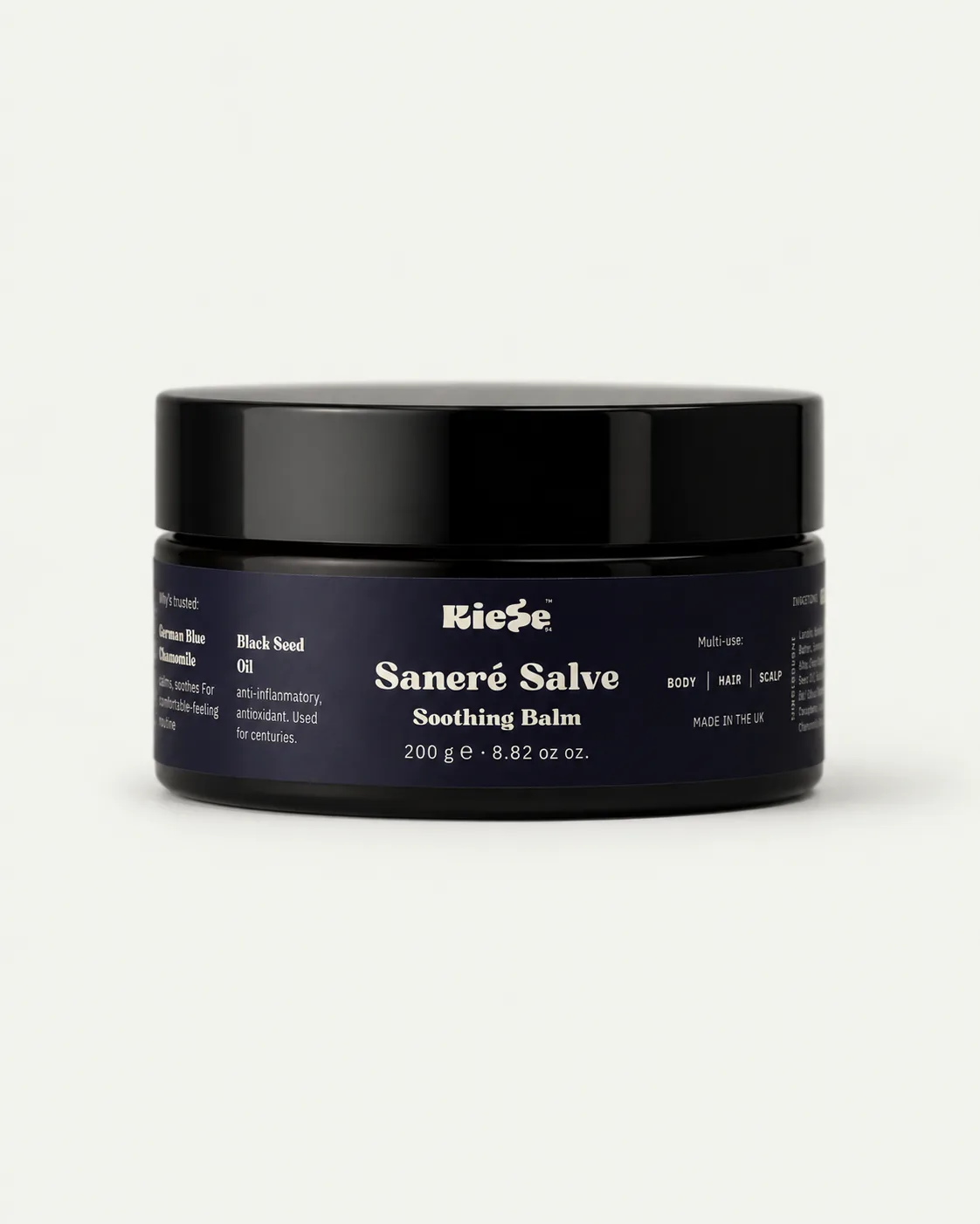 Sanaré Salve — jar with sage green label and gold lettering